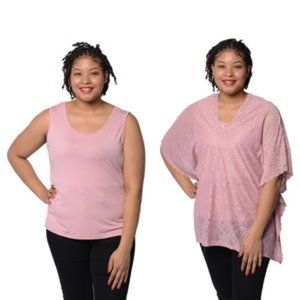 JOVIE White Lace Kaftan with Tank Top S/M